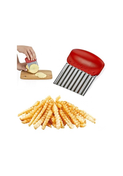 Pratik Chips Chopper Şekilli Sebze Ve Meyve Dilimleyici Çok renkli