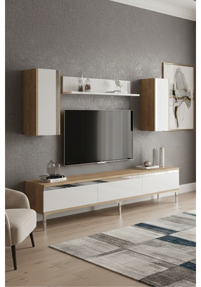 Tvr1898dbs - Anka Tvr180 Tv Ünitesi Takım , Tv Sehpası Safirmeşe-beyaz-sılver 180cm Tvr1898dbs - Anka Tvr180 Tv Ünitesi Takım , Tv Sehpası Safirmeşe-beyaz-sılver 180cm