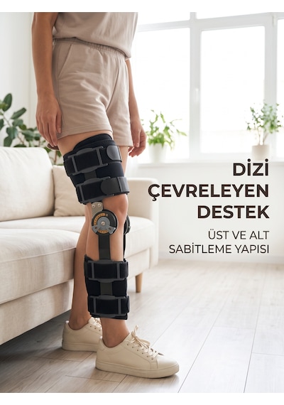 Ayarlanabilir Açı Kontrollü Dizlik Yan Destekli Menteşeli Diz Sabitleme Aparatı Diğer