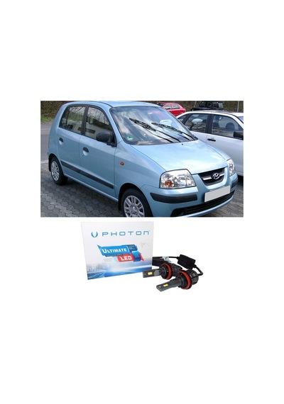 Hyundai Atos Led Xenon Uzun + Kısa Far Ampulü H4 Ultimate 9500 Lumens Yeni Seri Beyaz