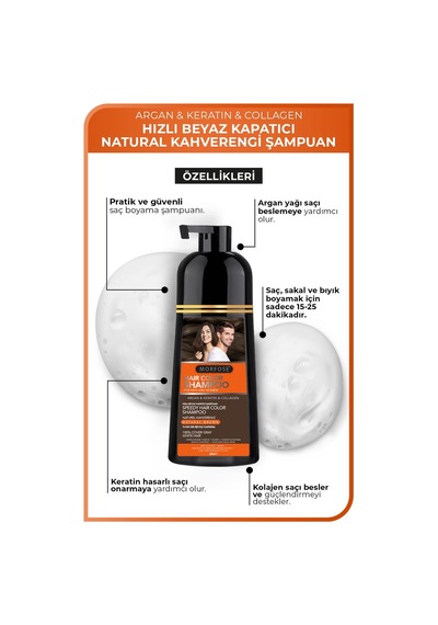 Morfose Beyaz Kapatıcı Şampuan Koyu Kahve 420 Ml