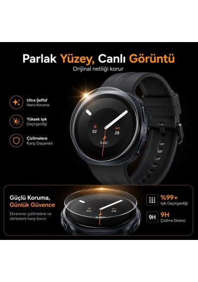 Samsung Galaxy Watch 9 40mm İle Uyumlu Ekran Koruyucu Nano Parlak Çizilmeye Dayanıklı Akıllı Saat Koruması, 9h Kırılmaz Esnek Cam, Hd Şeffaf 2 Adet Sm-l340 Çok Renkli Samsung Galaxy Watch 9 40mm İle Uyumlu Ekran Koruyucu Nano Parlak Çizilmeye Dayanıklı Akıllı Saat Koruması, 9h Kırılmaz Esnek Cam, Hd Şeffaf 2 Adet Sm-l340 Çok Renkli