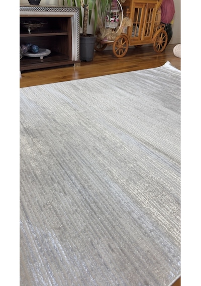 Denf Home Pamuk Taban Yumuşak Doku Özel Kesim Modern Salon Koridor Oturma Mutfak Halısı Kilim Yolluk Stndenf2 Gri