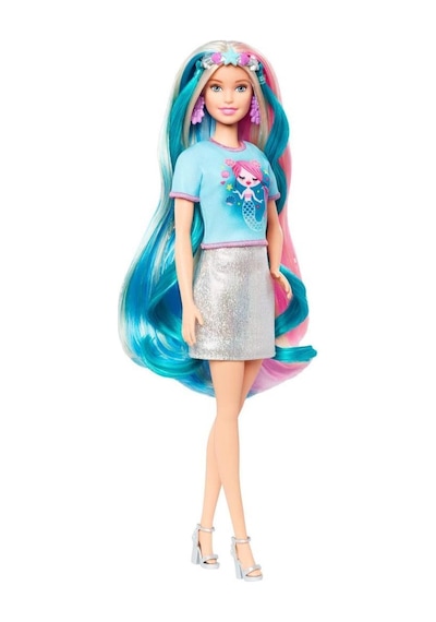 Barbie Rengarenk Saçlar Bebeği Ghn04