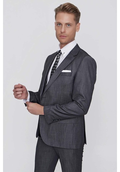 Efor Tk 858 Slim Fit Antrasit Klasik Takım Elbise Antrasit