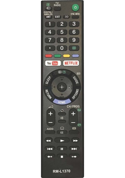 Sony Rm-l 1370 Netflix-youtube Tuşlu Lcd Kumandası