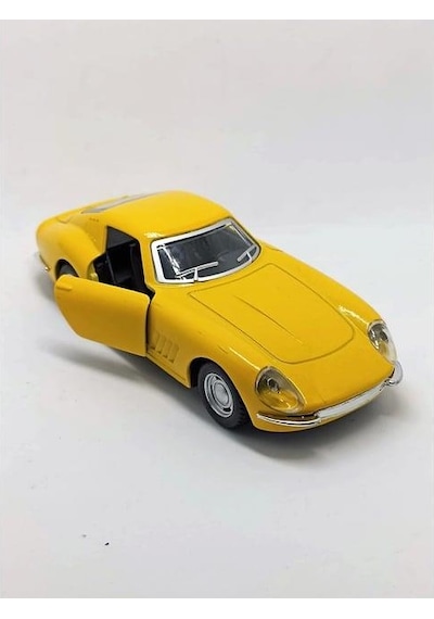 Nostaljik Metal Çek Bırak Araba Sarı Kapılar Açılır 1/36 Ölçek Mod:1 Diğer