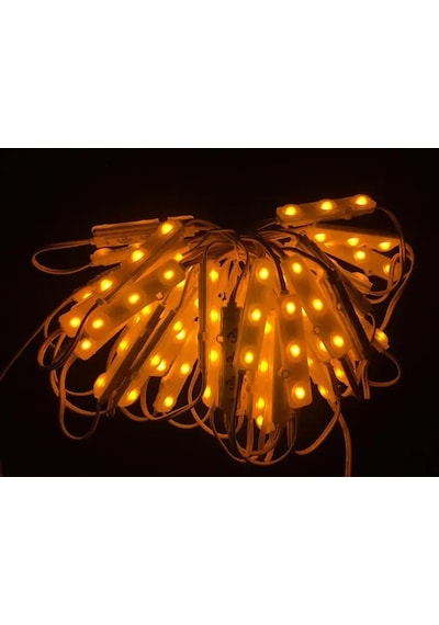 Samsung 3 lü Led Modül 12 Volt Sarı (Amber) -10 Adet