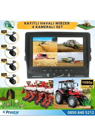 Kayıtlı Ahd Mibzer Havalı Tohum Makinesi 4 Kameralı 7 İnç Monitö