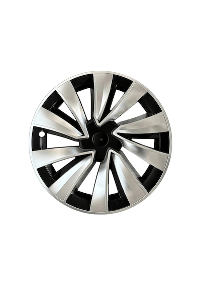 Red Lion Parts Tesla Model Y Juniper 2025+ Uyumlu 19 İnç Uberturbine Stil Jant Kapağı Seti - Gümüş & Siyah