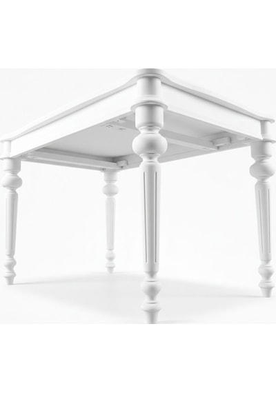 Ariston Ahşap Açılır Mutfak Masası 120cm Beyaz