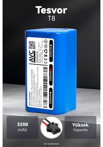 Tesvor T8 3200mah Robot Süpürge Bataryası D.k