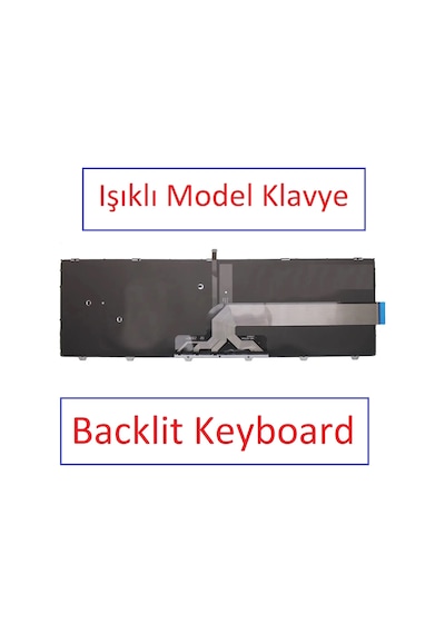 Siyah-ışıklı - Dell Inspiron 5558 Type B50f81c Uyumlu Notebook Klavye