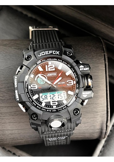 Joefox Küçük Kasa Digital Ve Analog 2 Yıl Garantili Kronometre+takvim+alarm+çoçuk Kol Saati Je.cbk20 Siyah