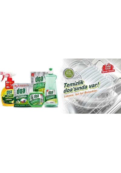 Doa Bulaşık Makinesi Parlatıcı 500 Ml & Tuz 1,5 Kg