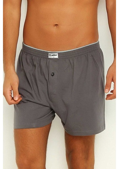 Erkek Boxer Penye Havlu Bel Düz Renk 5 Adet Gri Xl 001