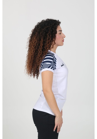 Diadora Bahia Kadın Tişört Beyaz Lacivert