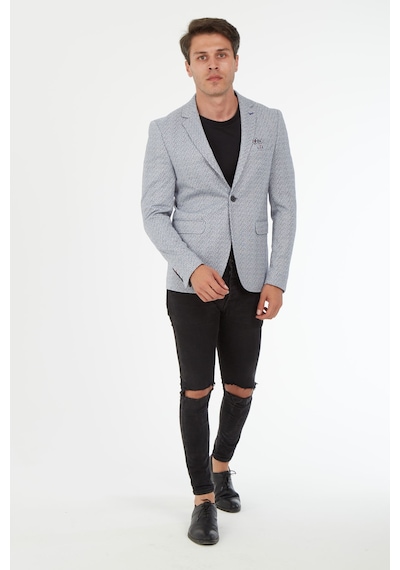 Sposo 5127 Dar Kalıp Yarım Astarlı Koyu Gri Erkek Blazer Ceket Koyu Gri
