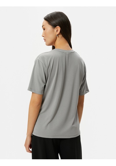Koton Basic Tişört Kısa Kollu Bisiklet Yaka Pamuklu Gri 4sak50156ek