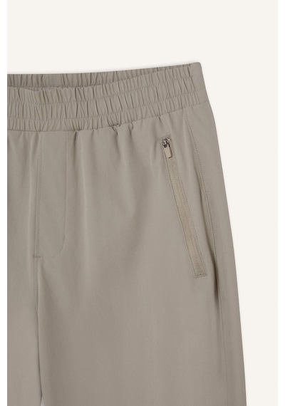 Defacto Defactofit Slim Fit Dar Kesim Fermuar Cepli Dokuma Sporcu Jogger F1288ax25augr317 Gri