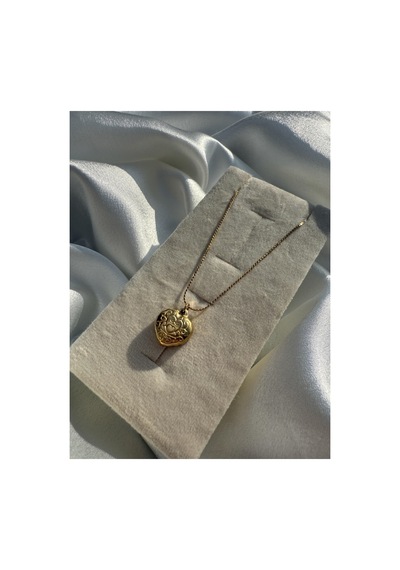 Reversible Heart Kalpli Kolye Altın
