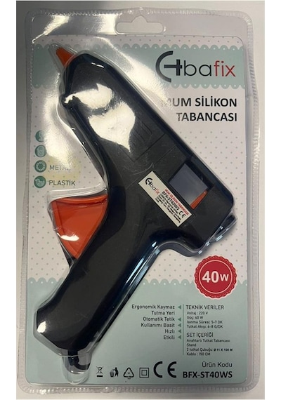Bafix Mum Silikon Tabancası Siyah 40w