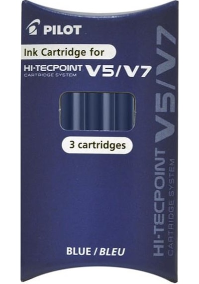 Pilot V5-v7 3 Adet Yedek Kartuş - Mavi