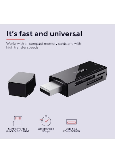 21935 Nanga Yüksek Hızlı Kart Okuyucu Usb 3.1, Siyah