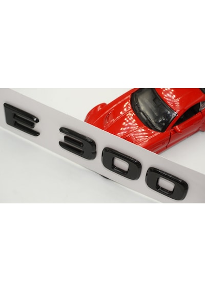 E 300 Bagaj Parlak Siyah ABS 3M 3D Yazı Logo