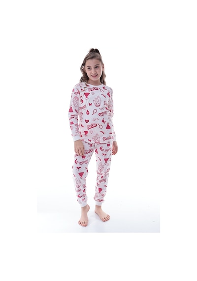 Kız Çocuk Baskılı Pamuklu Pijama Takımı Rahat, Nefes Alan, Yumuşak Kumaşlı Uyku Takımı Beyaz Kız Çocuk Baskılı Pamuklu Pijama Takımı Rahat, Nefes Alan, Yumuşak Kumaşlı Uyku Takımı Beyaz