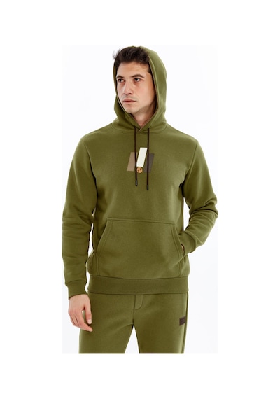 Ar-ma Erkek Kapüşonlu Sweatshirt Kanguru Cepli, 3 İplik Şardonlu, Regular Fit, %70 Pamuk %30 Polyester K30254628502 Haki-h5 Haki