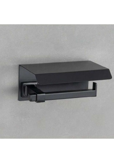 System Q-line Kapaklı Tuvalet Kağıtlığı Siyah Renk Ba1006 011 Al6 Çok Renkli