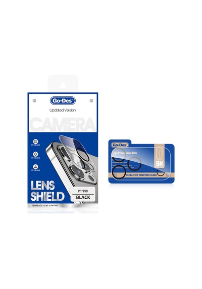 Apple Uyumlu   iPhone 17 Pro Max Go Des Lens Shield Cl-14 Kamera Lens Koruyucu Şeffaf
