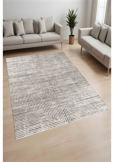 Rovigo Home Dijital Baskı Yıkanabilir Kaymaz Taban Salon Halısı Ve Yolluk Rv021-fnl276 Kahverengi