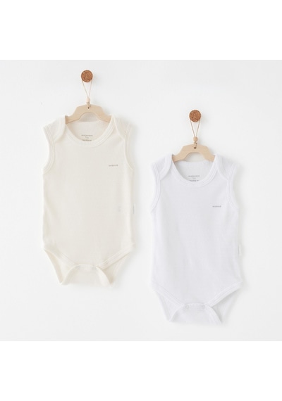 Andywawa Bebek Body 2 Parça Tank Body Anw-ac26762 Ekru - Beyaz