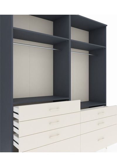 Hyperion Gardrop 4 Raflı 7 Çekmeceli 2 Askılı 176x44x221 Antrasit-antrasit/aytaşı Antrasit/aytaşı Hyperion Gardrop 4 Raflı 7 Çekmeceli 2 Askılı 176x44x221 Antrasit-antrasit/aytaşı Antrasit/aytaşı