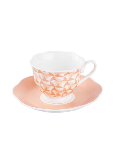 Tantitoni Pink Wind 2 Kişilik Kahve Fincan Takımı Pembe