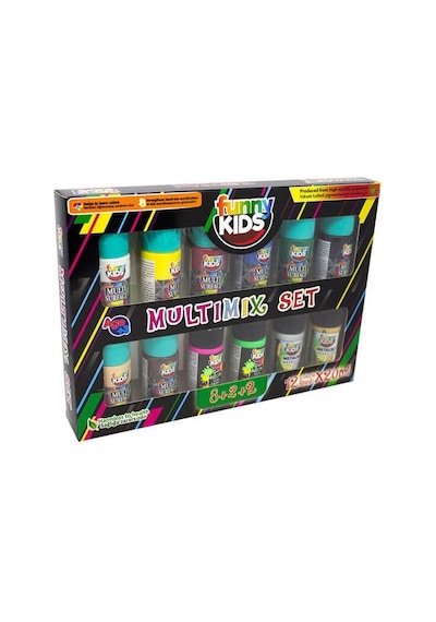 Funny Kids Multimix 20 Ml.x 12 Renk Tüp Set Fnny-mltx-020-05686