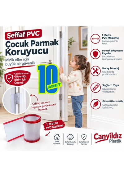 Çocuk Bebek Parmak Koruyucu Kapı Menteşe Parmak Koruyucu 10 Adet
