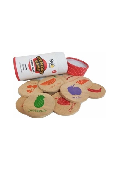 Bee Smart Ahşap Memory Game Fruits Meyveler
