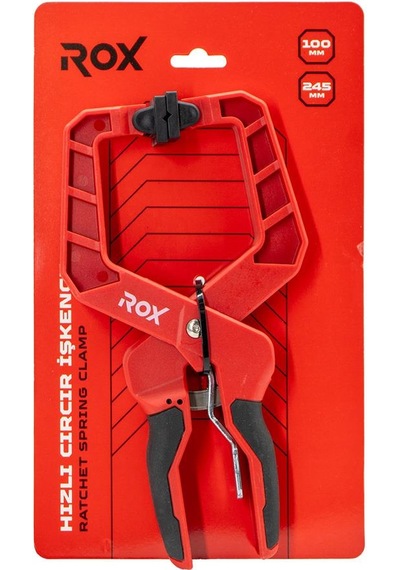 Rox 0355 Cırcırlı Hızlı Mandal Tip Kıskaç İşkence 100 Mm