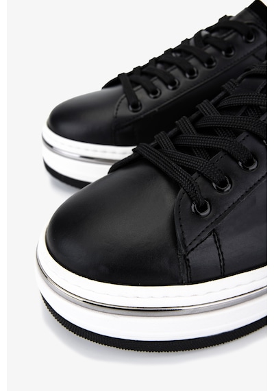 Valmenti Erkek Hakiki Deri Siyah Sneakers & Spor Ayakkabı 381 21618 Erk Ayk Y25 Sıyah Mat Siyah