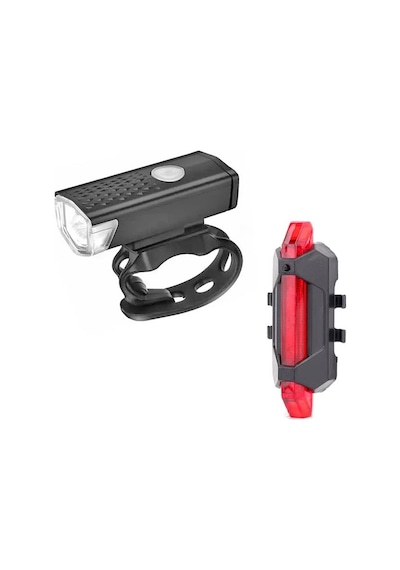 Far Stop Seti Usb Şarjlı Dt-2215 Ön-arka Set Siyah