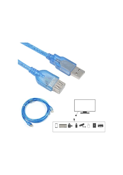 1.5 Metre Usb Uzatma Kablosu Usb 2.0 Erkek Dişi Uzatma Kablosu