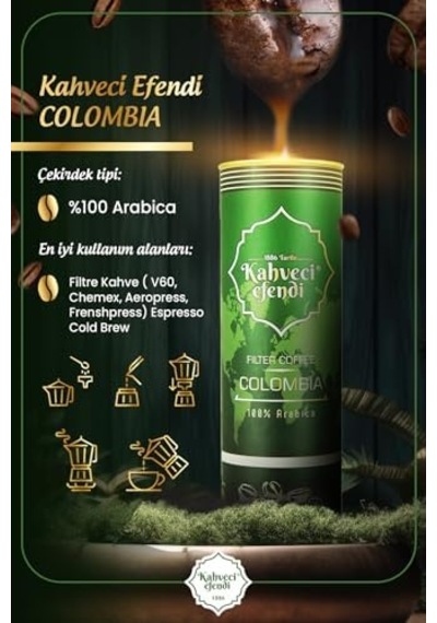 Efendi Colombia Filtre Kahve Premium Teneke Kutu 150g S