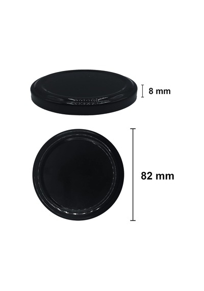 Afracam 660 Ml Metal Siyah Kapaklı Şeffaf Cam Kavanoz 12 Adet Çok Renkli