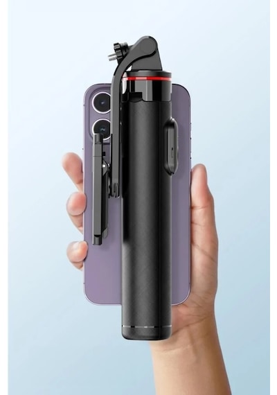Mobil Stant Pratik Ayak Görüntü Aracı Tripod Çok Amaçlı Kumandalı Selfie Çubuğu C13 Siyah