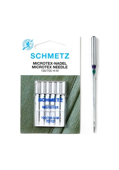 Schmetz 130/705 H-m 10/70 Aile Makinesi İğnesi Dokuma Şifon Organza Ve Krep Kumaş İçindir İnce Sivri Uç 1 Paket 5 Adettir Tüm Ev Tipi Marka Makineler İle Uyumludur