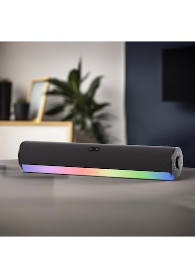 Polosmart Fs120 Kablosuz Led Aydınlatmalı Dual Bağlantı Soundbar Siyah