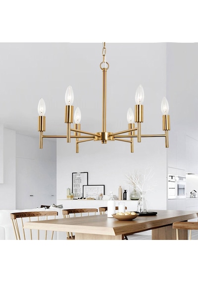 Vaneo 6 Lı Gold Modern Genç Odası Mutfak Salon Avize